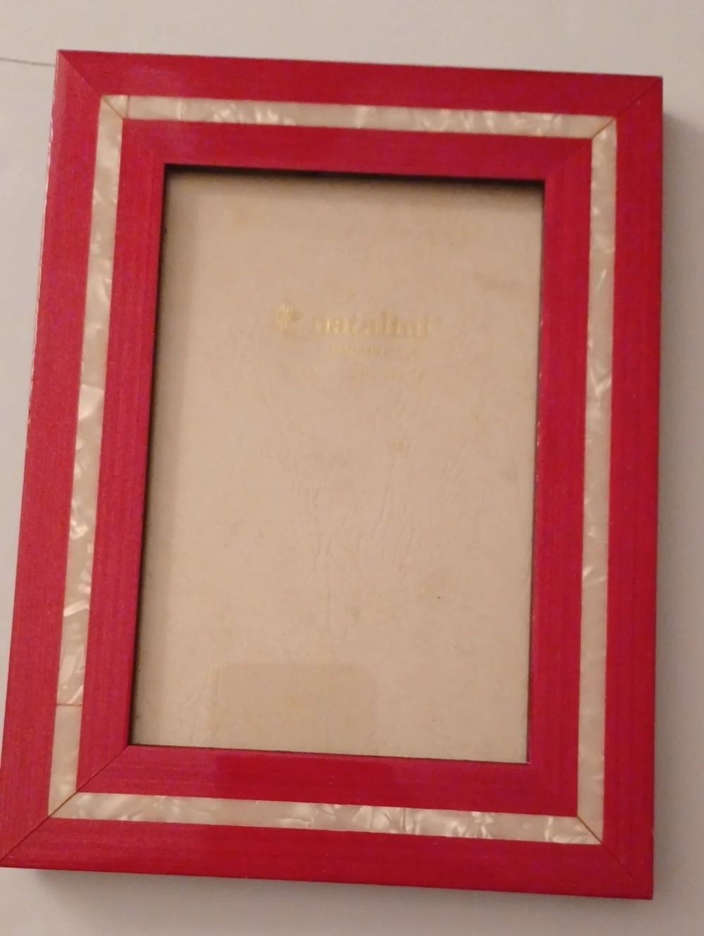 Natalini Italian 2 Picture Frames Red Tan